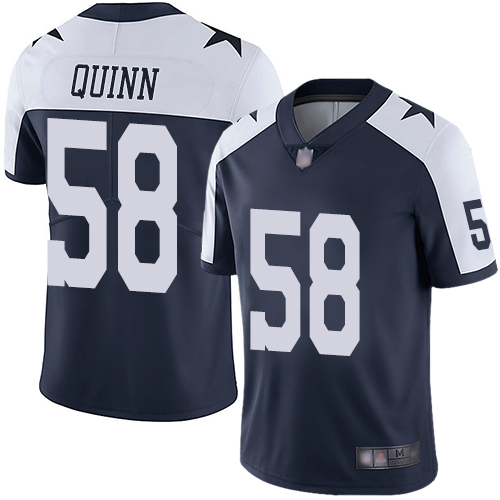 Men Dallas Cowboys Limited Navy Blue Robert Quinn Alternate #58 Vapor Untouchable Throwback NFL Jersey